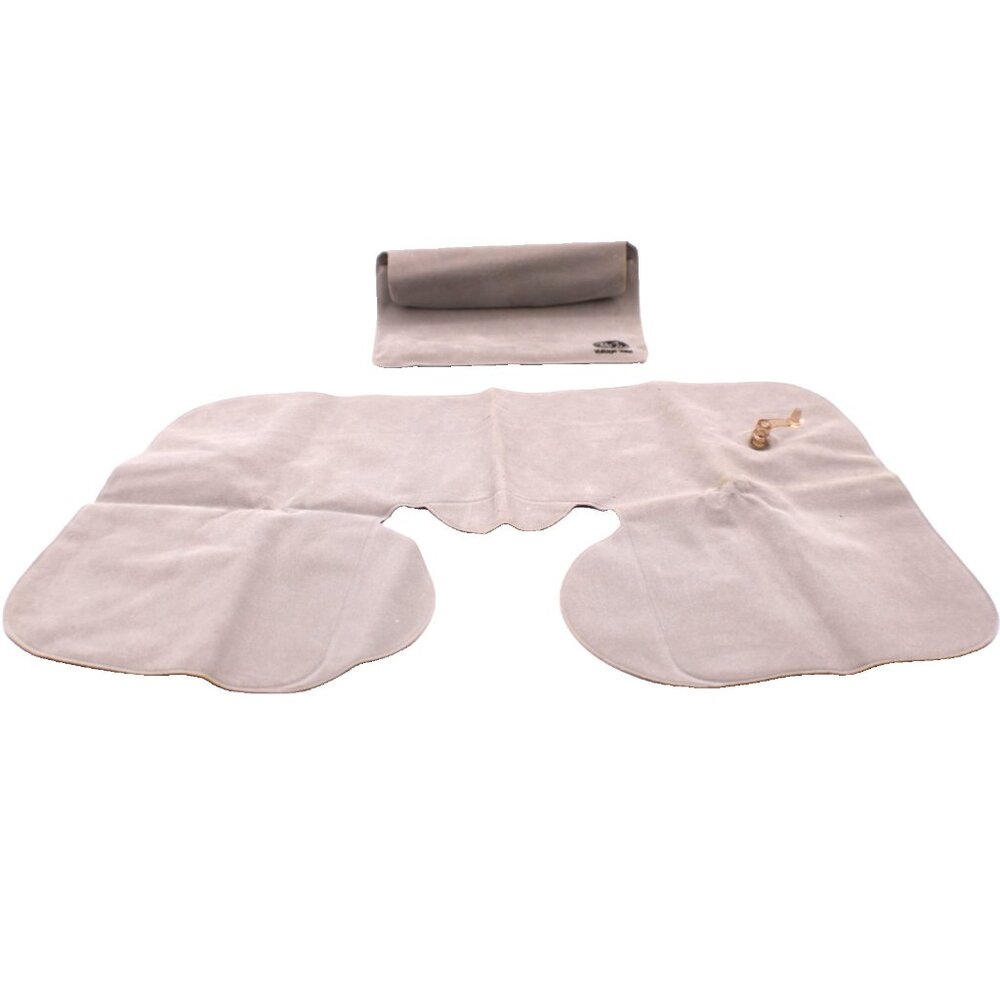 Voltage Valet Neck Pillow Comfort with Pouch Gray Inflatable Air Cushion Travel